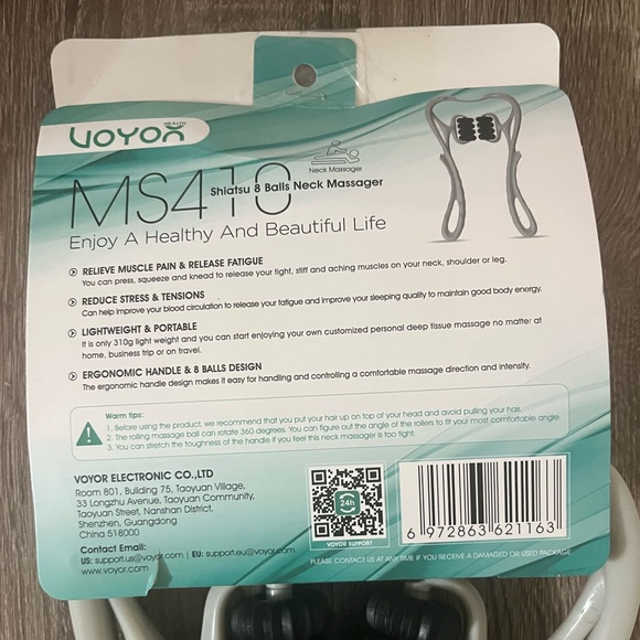 VOYOR-HEALTH MS410 Shiatsu 8 Balls Neck Massager - Picture 4 of 6